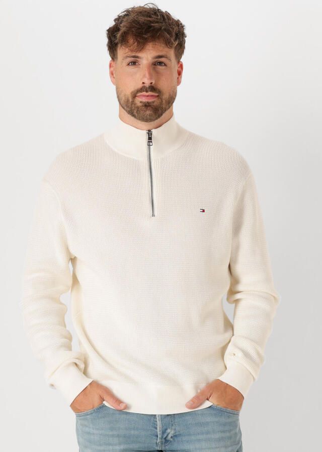 TOMMY HILFIGER Heren Truien & Vesten Racking Structure Zip Mock Creme - Foto 4