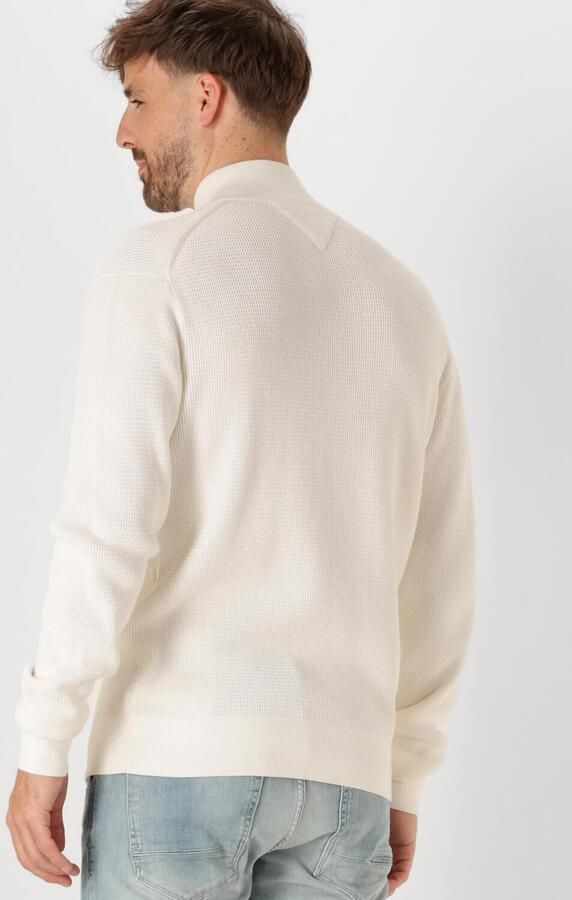 TOMMY HILFIGER Heren Truien & Vesten Racking Structure Zip Mock Creme - Foto 2