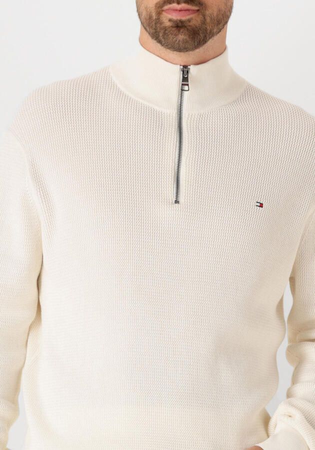 TOMMY HILFIGER Heren Truien & Vesten Racking Structure Zip Mock Creme