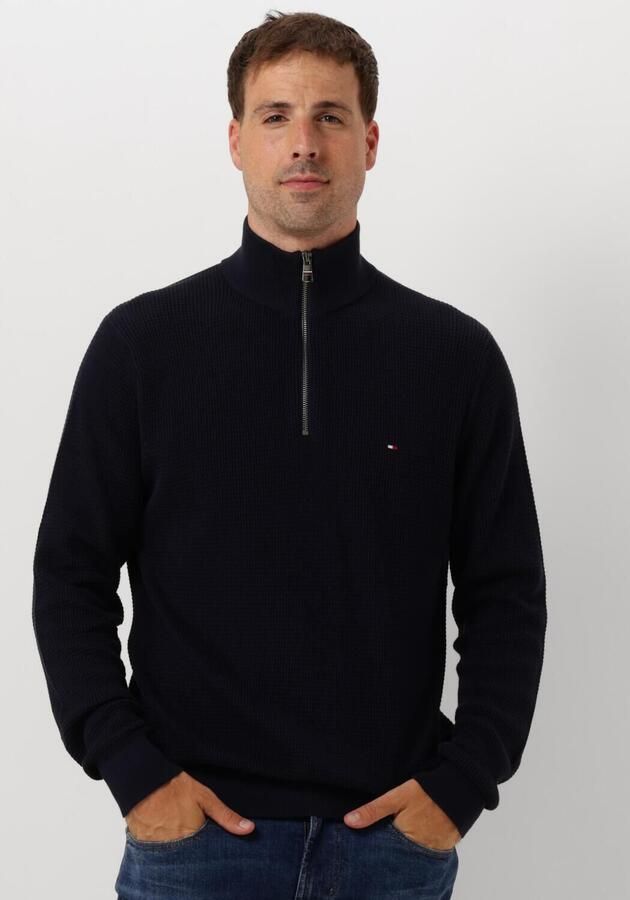 TOMMY HILFIGER Heren Truien & Vesten Refined Structure Zi Blauw - Foto 4