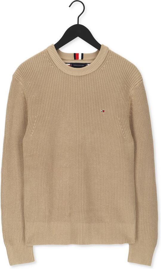 TOMMY HILFIGER Heren Truien & Vesten Rib Texture Crew Neck Camel - Foto 3