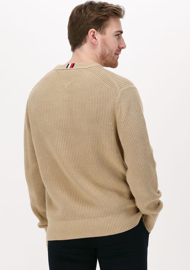 TOMMY HILFIGER Heren Truien & Vesten Rib Texture Crew Neck Camel