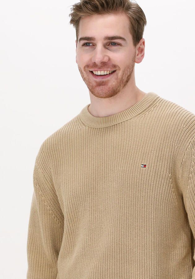 TOMMY HILFIGER Heren Truien & Vesten Rib Texture Crew Neck Camel - Foto 2
