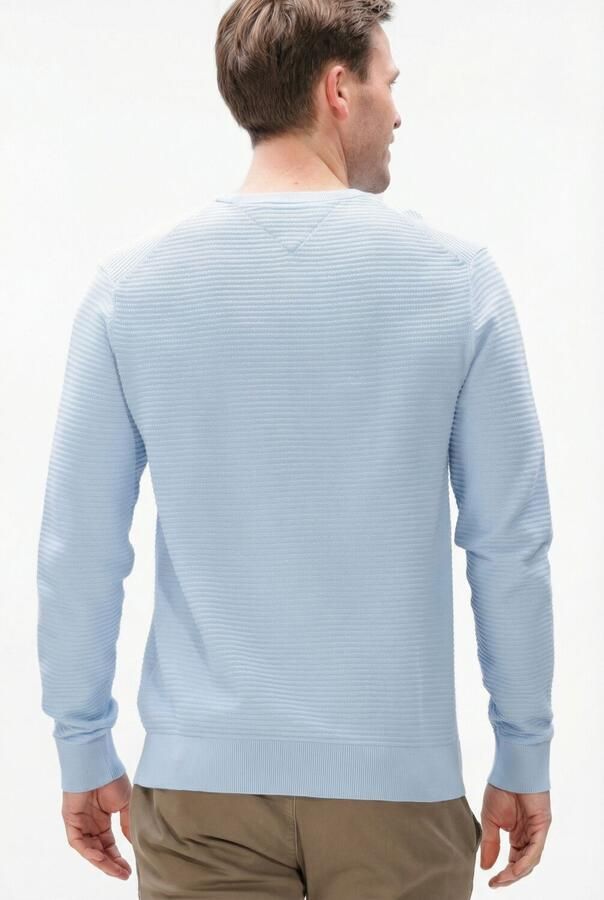 TOMMY HILFIGER Heren Truien & Vesten Seasonal Structure Cneck Lichtblauw - Foto 2