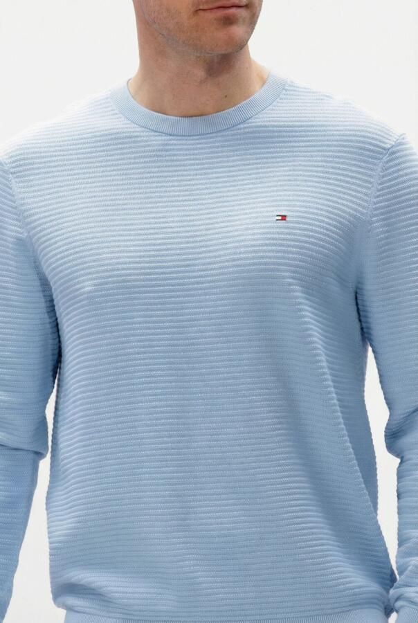 TOMMY HILFIGER Heren Truien & Vesten Seasonal Structure Cneck Lichtblauw - Foto 3