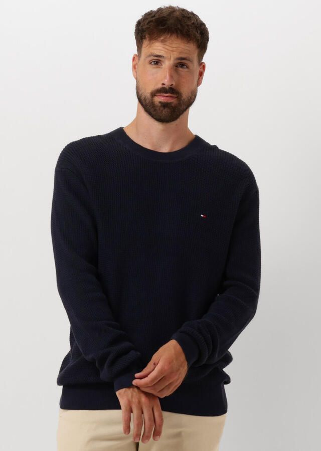 TOMMY HILFIGER Heren Truien & Vesten Structure Crew Nk Donkerblauw - Foto 4