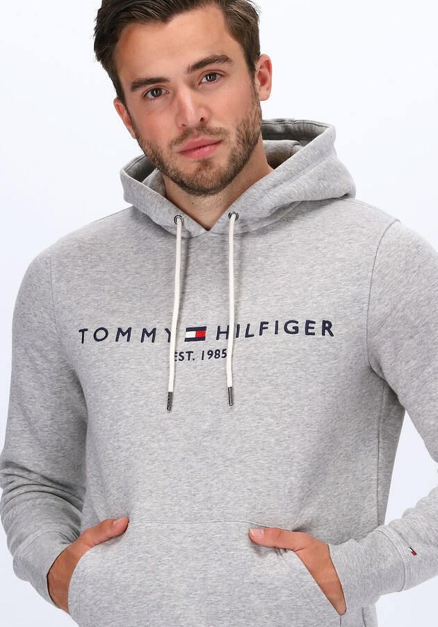 Tommy Hilfiger Grijze Trui Effen Katoenmix NorHeren Pasvorm Gray Heren - Foto 3