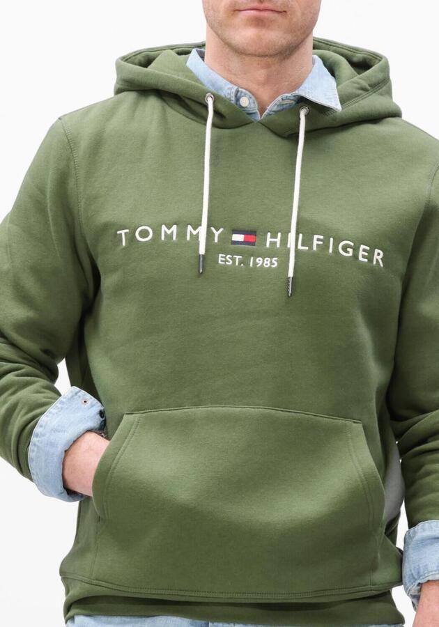 TOMMY HILFIGER Heren Truien & Vesten Tommy Logo Hoody Olijf - Foto 2