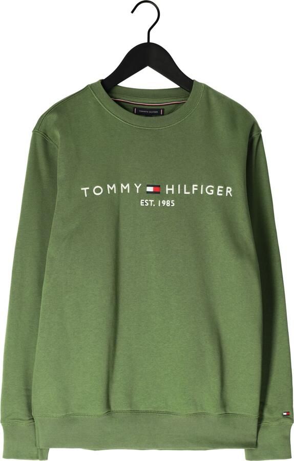 TOMMY HILFIGER Heren Truien & Vesten Tommy Logo Sweatshirt Olijf - Foto 3