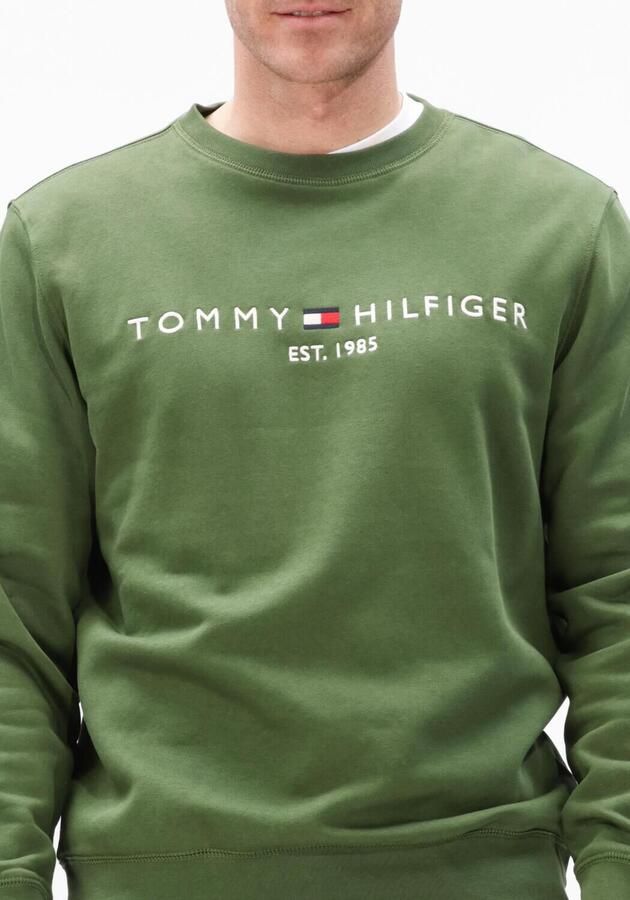 TOMMY HILFIGER Heren Truien & Vesten Tommy Logo Sweatshirt Olijf - Foto 2