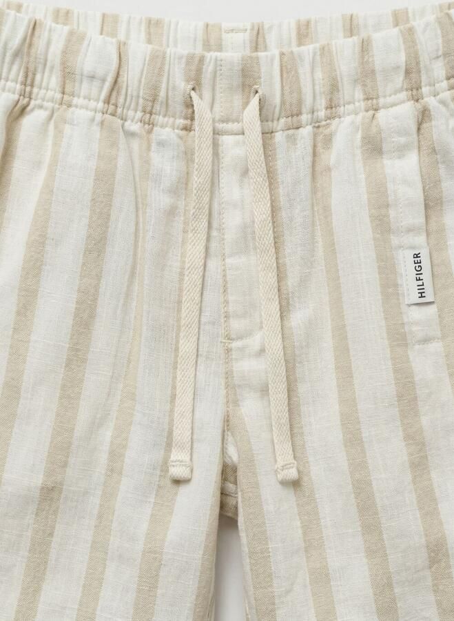 TOMMY HILFIGER Jongens Broeken Relaxed Linen Blend Stripe Short Creme - Foto 3