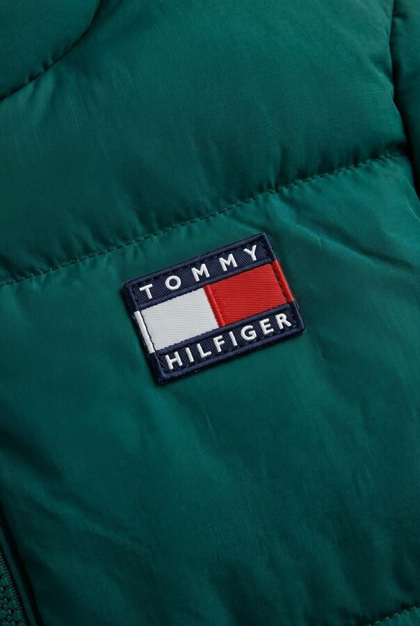 Tommy Hilfiger pufferjas groen Jongens Polyester Opstaande kraag Effen - Foto 2