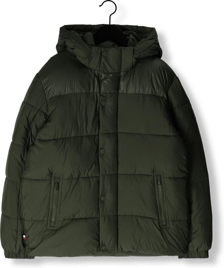 TOMMY HILFIGER Jongens Jassen Matt And Shine Embossed Jacket Donkergroen - Foto 2