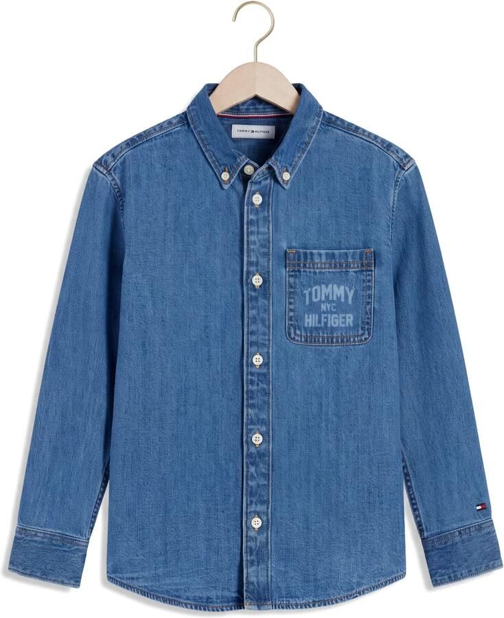 TOMMY HILFIGER Jongens Overhemden Denim Shirt Blauw