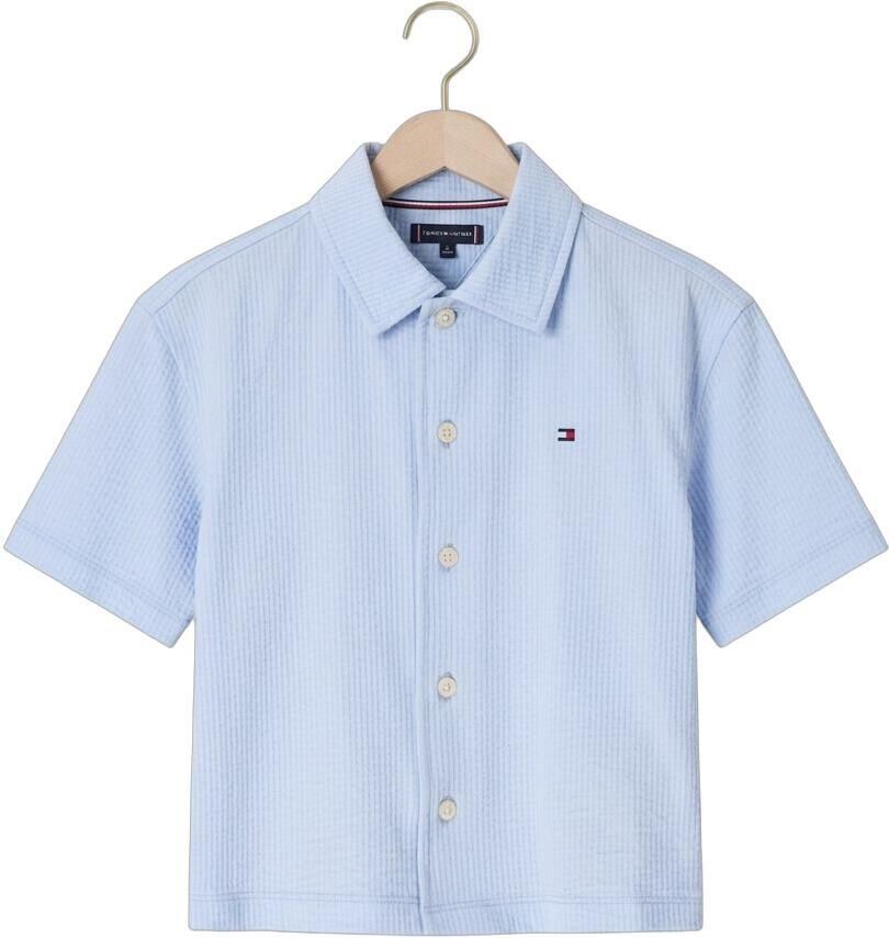 TOMMY HILFIGER Jongens Overhemden Jersey Seersucker Shirt Ss Lichtblauw