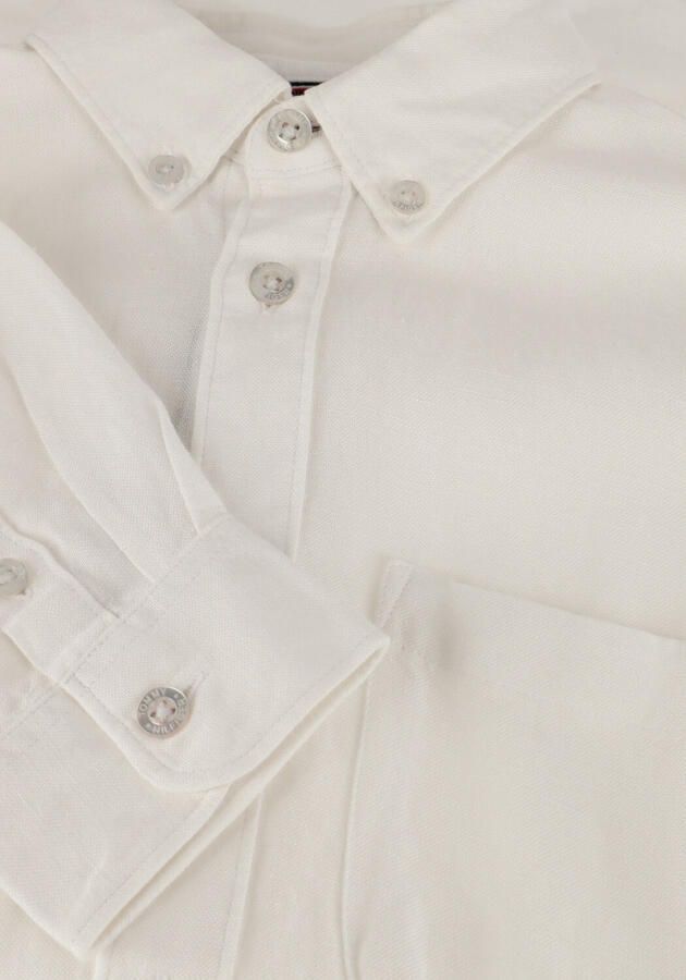 TOMMY HILFIGER Jongens Overhemden Linen Blend Relaxed Shirt Ls Wit
