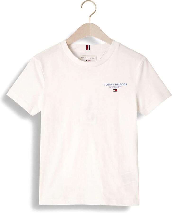 TOMMY HILFIGER Jongens Polo's & T-shirts Essential Logo Tee Ss Gebroken Wit