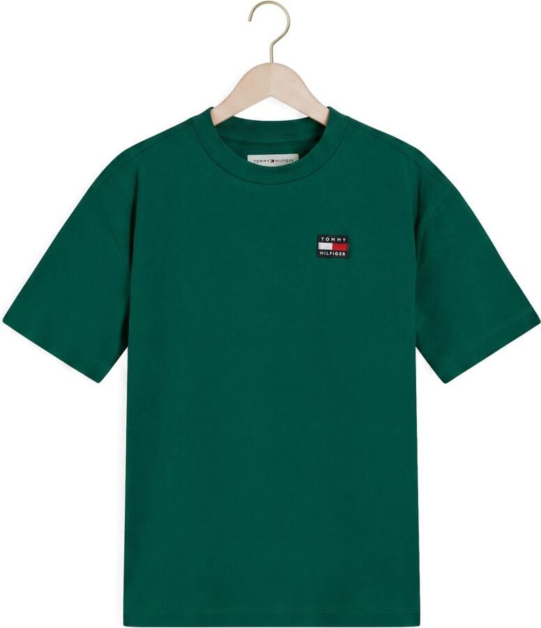TOMMY HILFIGER Polo's & T-shirts Flag Heritage Tee Ss Donkergroen