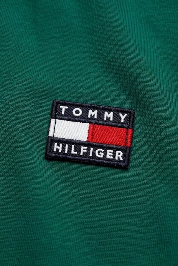 TOMMY HILFIGER Polo's & T-shirts Flag Heritage Tee Ss Donkergroen - Foto 2