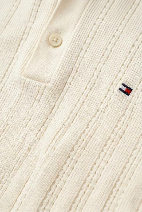 TOMMY HILFIGER Jongens Polo's & T-shirts Open Stitch Polo Sweater Ss Ecru