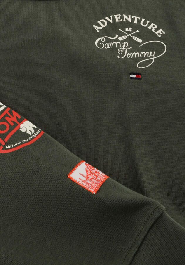 TOMMY HILFIGER Jongens Truien & Vesten Camp Tommy Multi Print Tee Ls Donkergroen - Foto 2