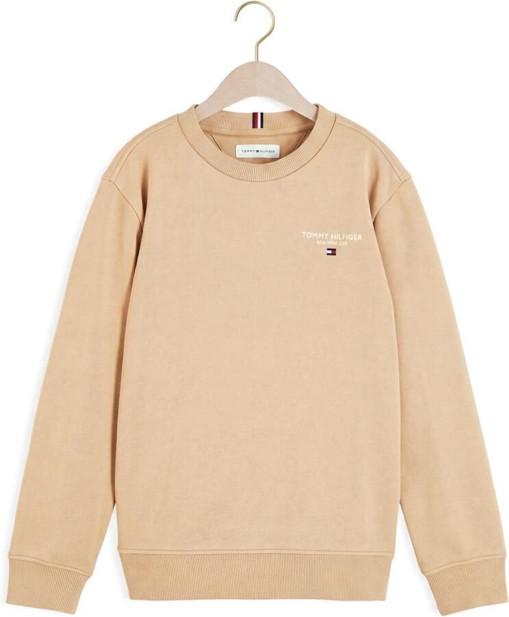 TOMMY HILFIGER Jongens Truien & Vesten Essential Logo Sweatshirt Beige