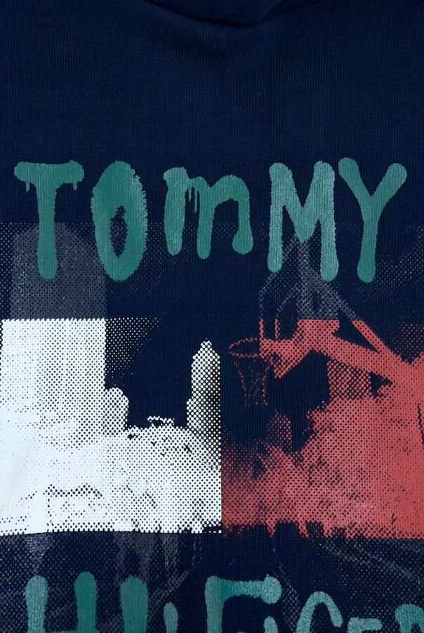 TOMMY HILFIGER Jongens Truien & Vesten Flag Grafitti Hoodie Donkerblauw - Foto 2