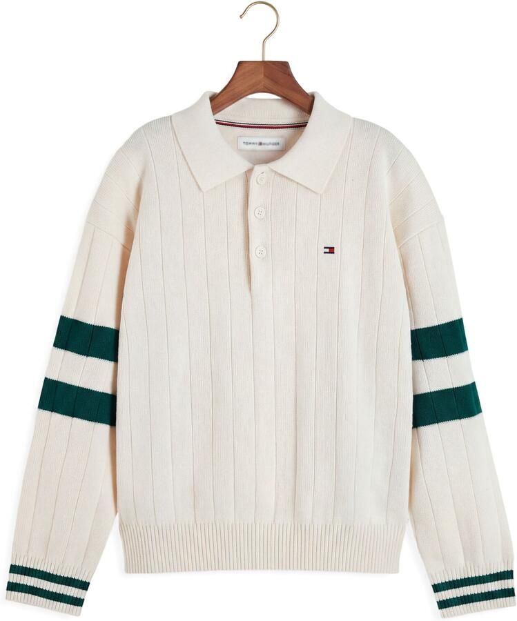 TOMMY HILFIGER Jongens Truien & Vesten Knitted Polo Sweater Ls Creme