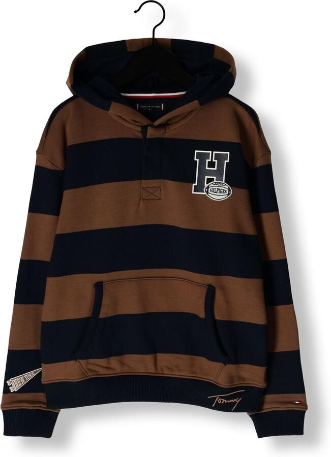 TOMMY HILFIGER Jongens Truien & Vesten Varsity Stripe Button Hoodie Multi - Foto 2