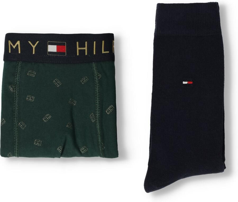 TOMMY HILFIGER UNDERWEAR Tommy Hilfiger Boxershorts Trunk + Sock Set Donkergroen - Foto 3