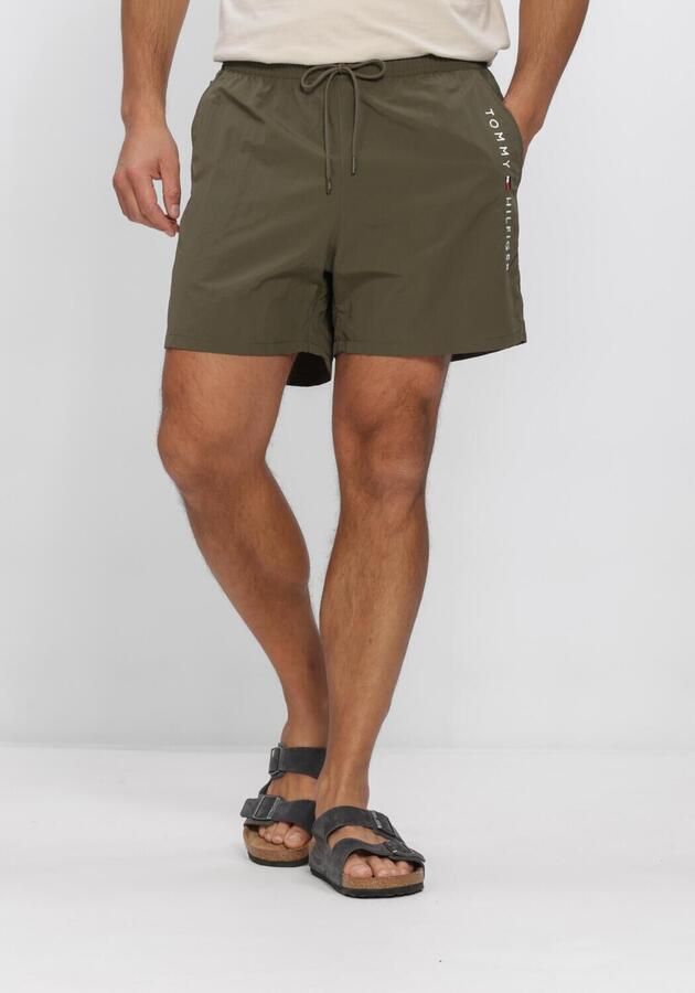 TOMMY HILFIGER UNDERWEAR Tommy Hilfiger Heren Zwembroeken Medium Drawstring Zip Pocket Khaki