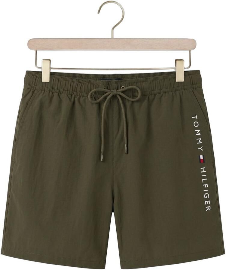 TOMMY HILFIGER UNDERWEAR Tommy Hilfiger Heren Zwembroeken Medium Drawstring Zip Pocket Khaki - Foto 2