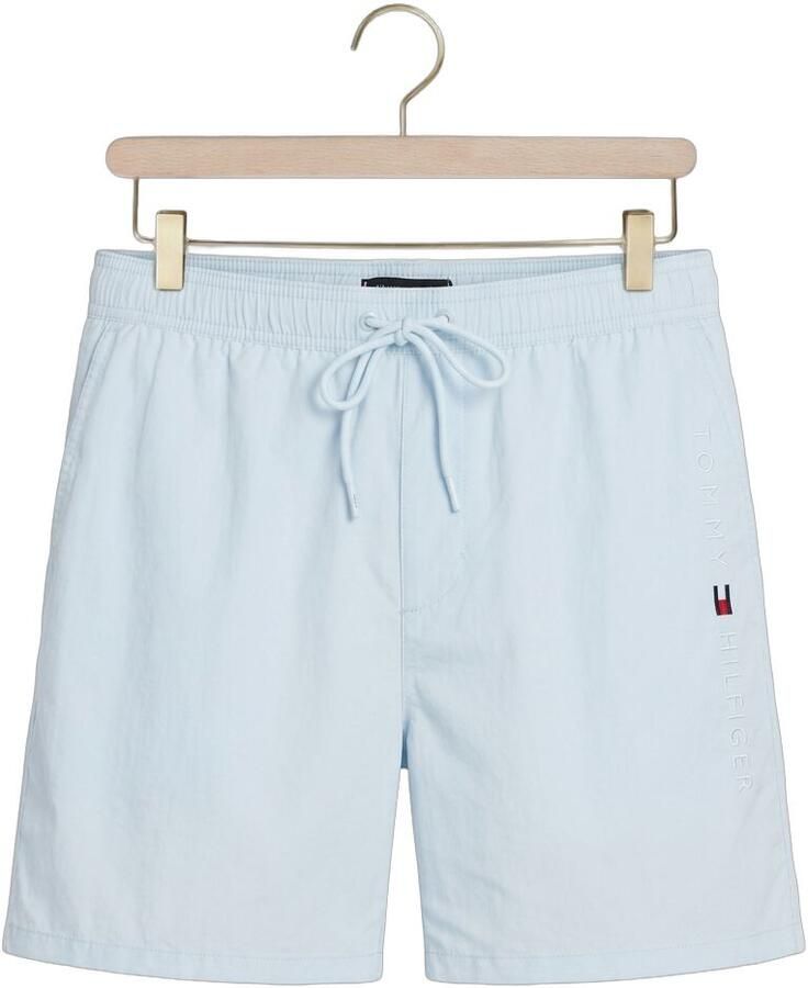 TOMMY HILFIGER UNDERWEAR Tommy Hilfiger Heren Zwembroeken Medium Drawstring Zip Pocket Lichtblauw - Foto 2