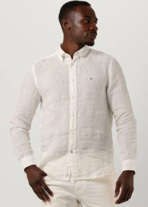 Tommy Hilfiger Witte Casual Overhemd Pgment Dyed Li Solid Rf Shirt