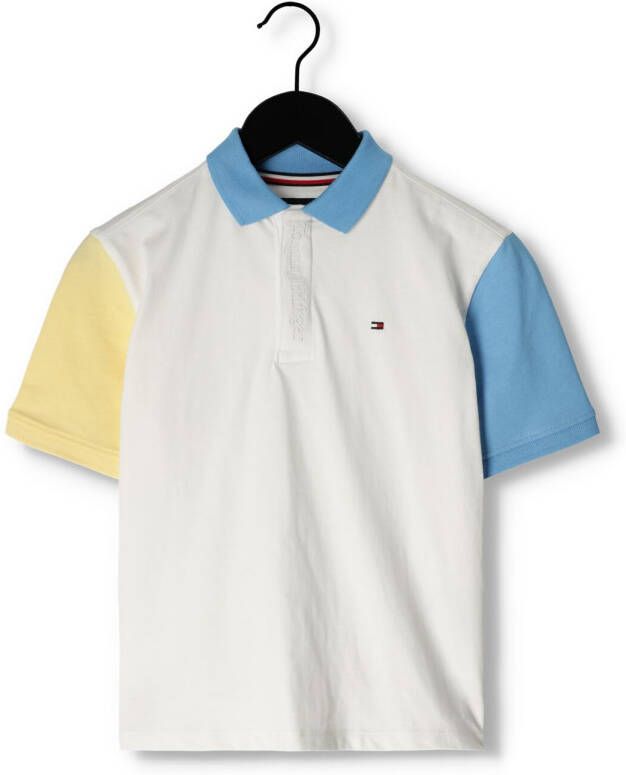 TOMMY HILFIGER Jongens Polo's & T-shirts Oversized Colorblock Polo S s Wit