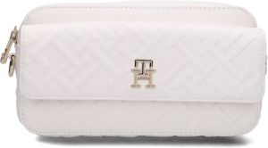 Tommy Hilfiger Witte Schoudertas Iconic Tommy Camera Bag Mono