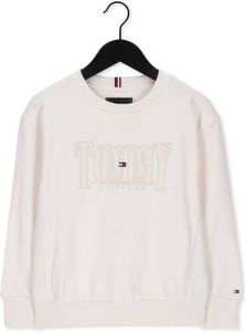 Tommy Hilfiger Witte Sweater Cord Applique Sweatshirt