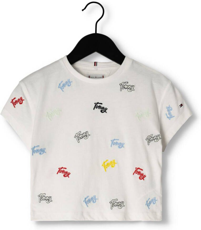 Tommy Hilfiger Kids T-shirt met all-over labelstitching
