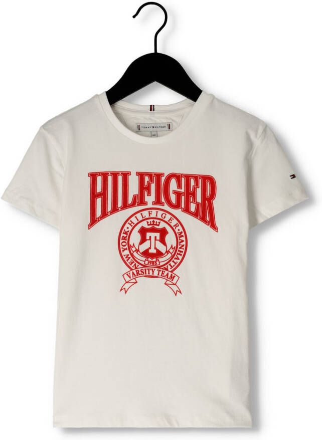 TOMMY HILFIGER Meisjes Tops & T-shirts Hilfiger Varsity Tee S s Wit