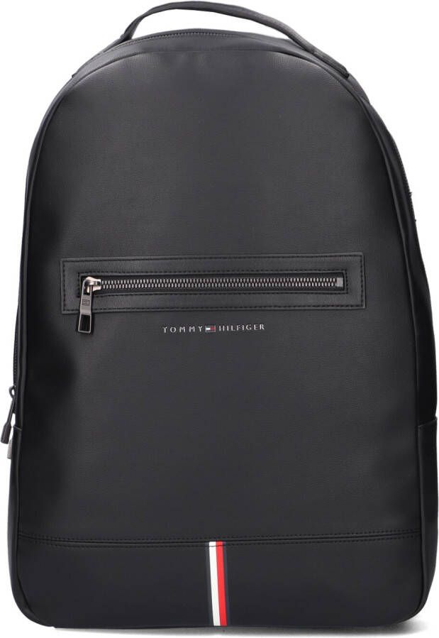 Tommy Hilfiger Corporate Backpack in Zwart Leatherlook Black Heren