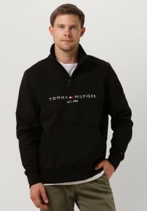 Tommy Hilfiger Logo Mockneck trui zwart Mw0Wm20954 BDS Zwart Heren