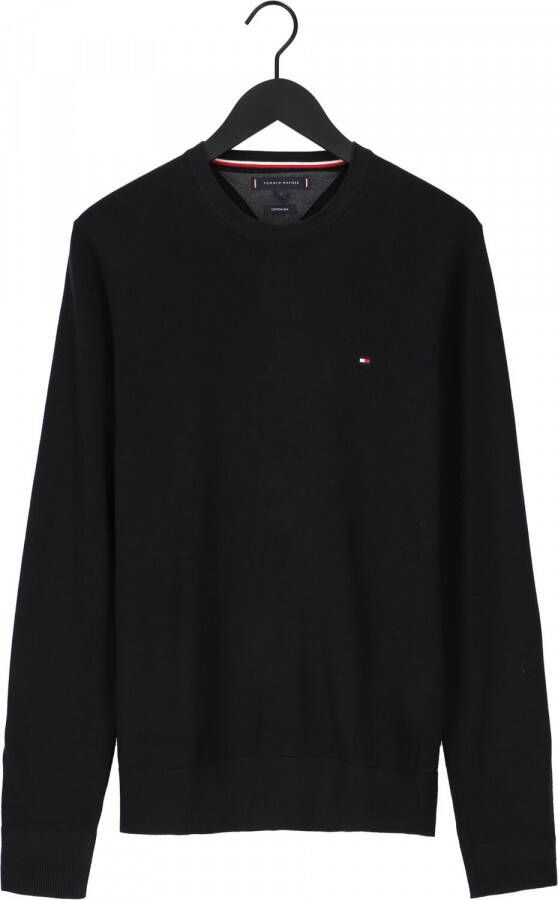 Tommy Hilfiger Zwarte Trui met Ronde Hals Black Heren