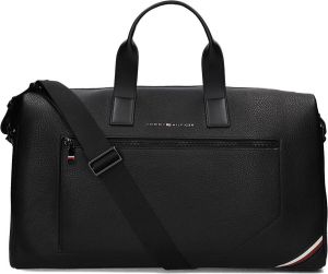 Tommy Hilfiger Zwarte Tassen Eco Leer Ritssluiting Verstelbare Schouderband Zwart Heren