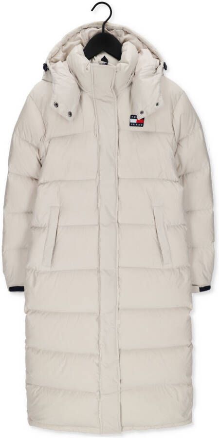 Tommy Jeans gewatteerde jas van gerecycled polyester beige
