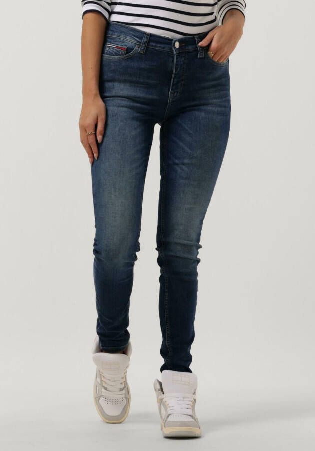 Tommy Hilfiger Blauwe Denim Skinny Jeans met Borduurwerk Blue Dames