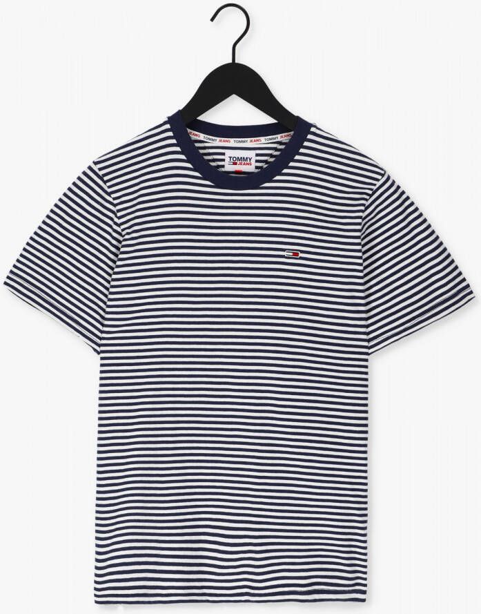 Tommy Jeans gestreept T-shirt van biologisch katoen twilight navy white