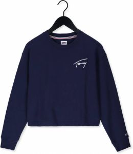 TOMMY JEANS Sweater TJW CROP TOMMY SIGNATURE CREW met signature-logo-opschrift