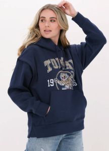 Tommy Jeans Donkerblauwe Sweater Tjw Rlxd College Tiger 1 Hoodie