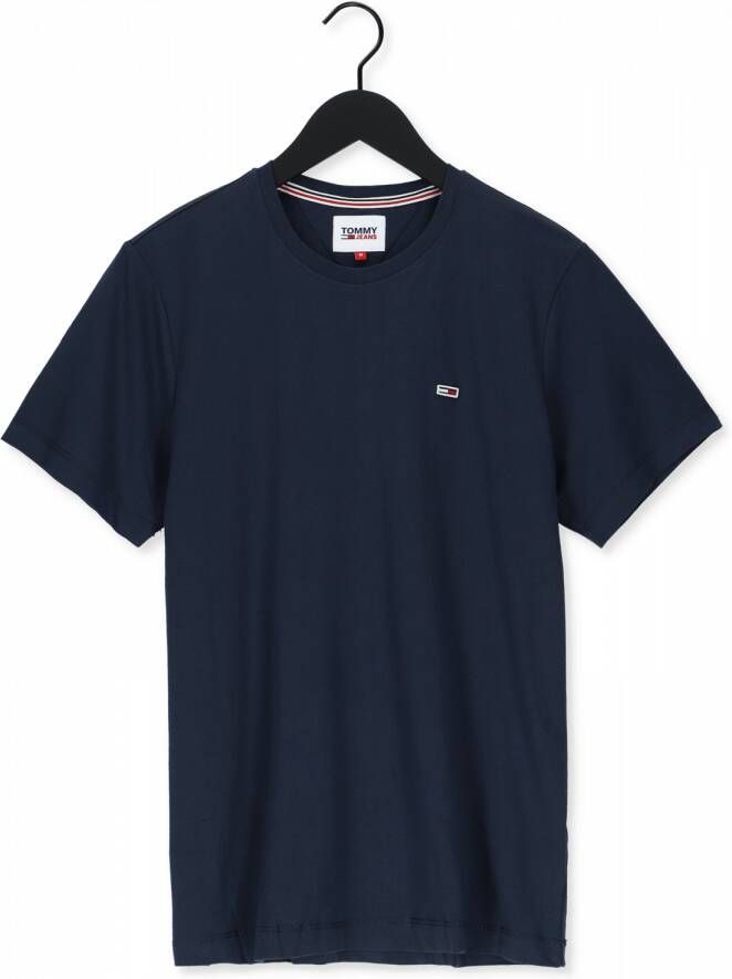 TOMMY JEANS Heren Polo's & T-shirts Tjm Classic Jersey C Neck Donkerblauw