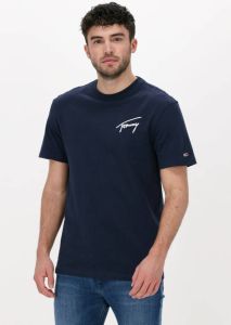 Tommy Jeans T-shirt Signature van biologisch katoen twilight navy